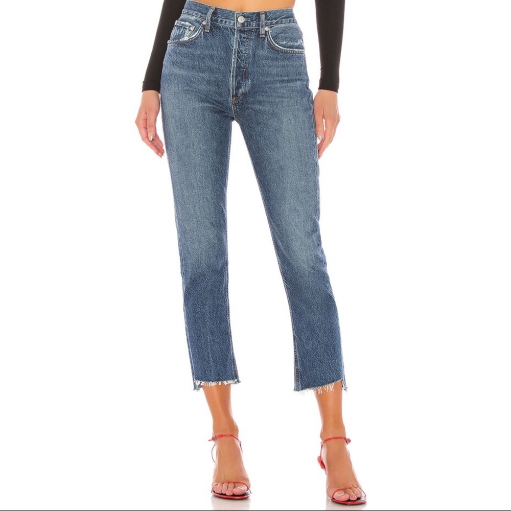 NWOT Agolde Riley step-hem